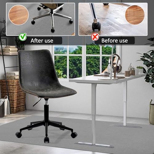 Office Chair Mat for Hardwood Floor & Tile Desk Mat for Rolling Chairs Protect Hardfloor Desk Area Rug for Workstations, Durable Chair Mat for Home and Office Use (Light Grey, 36X55 in) - color: Light Grey, size: 36X55 IN
