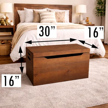 Hope Chest for Family Keepsake & Memory Storage, Fully Assembled, Walnut - color: Keepsake Chest - Walnut