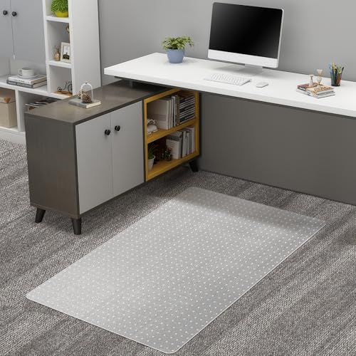 Azadx Office Chair Mat for Carpet Desk Chair Mat for Carpeted Floors Large Floor Mat for Office Chair on Low, Standard and No Pile Carpeted Floors Durable Carpet Protector Mat (36x 55'' Rectangle) - size: 36" x 55" For Carpet