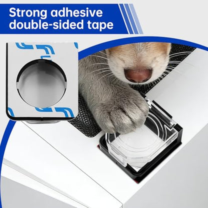 PC Power Button Cover 22mm Round Hole ABS Plastic 2-Pack | Self-adhesive 43x34x19mm ABS shield stops pets or children from pressing PC and CNC buttons. Fits 22mm round mounts. - style: Round opening