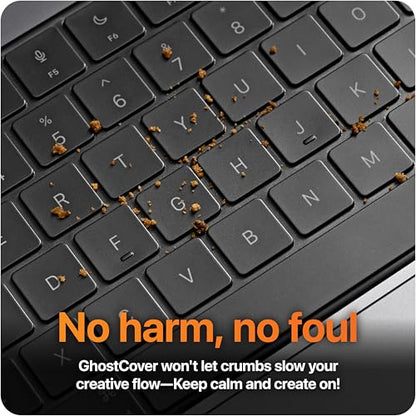 GhostCover Original Premium Ultra Thin Keyboard Cover Protector, Compatible with 2021-2026 MacBook Pro 14"/16" M1-M5 Pro/Max, 2022-2026 M2-M5 MacBook Air 13"/15", US ANSI Layout, Translucent - color: Translucent Tinted