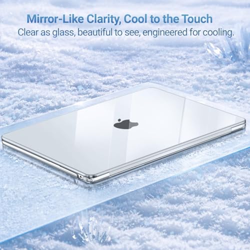 MOSISO Compatible with MacBook Air 13 inch Case M5 2026 M4 2025 M3 M2 2024-2022 A3449 A3240 A3113 A2681, Scratches-Resistant Protective Hard Shell for MacBook Air 13.6 inch Case, Crystal Clear - color: Crystal Clear