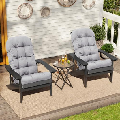 Crestlive 50x20x4 Inch Adirondack Chair Cushion, Outdoor Rocking Chair Cushions Water Resistant High Back Patio Chair Cushions Set of 2, Thick Patio Replacement Cushions Light Gray - color: Light Grey, size: 2