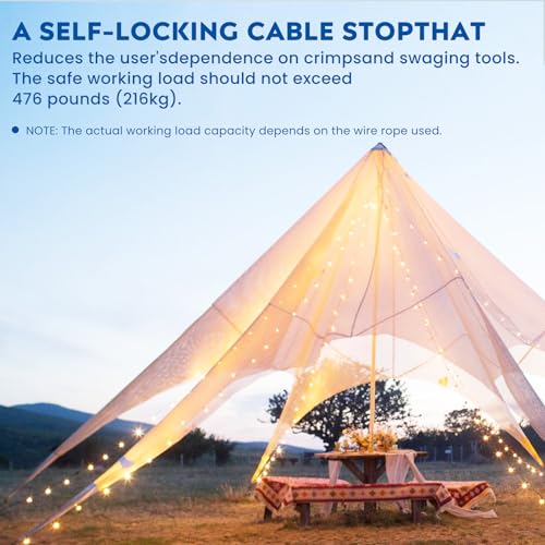 20PCS 1/8 Inches M3 304 Stainless Steel Wire Rope Cable Clip Clamp, Reusable Simplex Single Bolt Wire Rope Clips for 1/8Inch (1.5mm-3mm) Diameter Wire Cable/Wire Rope, Wire Clamp Tool for Outdoors - size: 20PCS-M3(1.5-3mm)