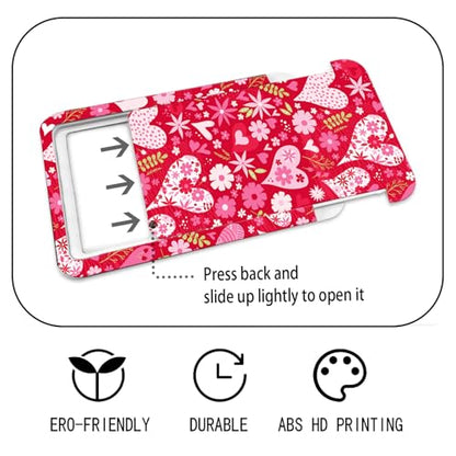 ID Badge Holder with Lanyard Fashionable ID Card Holders with Retractable Lanyards Soft Fiber Metal Clip Sturdy Buckle for Key Wallet Work Nurse Teacher (Lovely Heart) - color: Lovely Heart