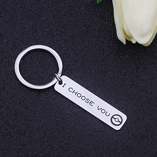 bobauna Retro Controller Keychain I Choose You Video Game Jewelry Game Enthusiast Gift For Gamer - color: Choose You Game Keychain