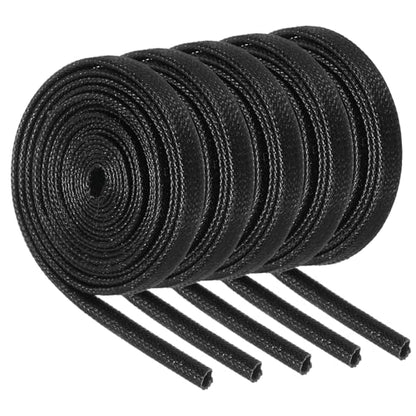 MECCANIXITY 5Pcs Wire Insulation Braid Fire Sleeve,3.28Ft-2mm ID Black, High Temp Silicone Coated Fiberglass Sleeving for Automotive Hose Lines Electrical Wiring - color: Black, size: 3.28Ft-2mm