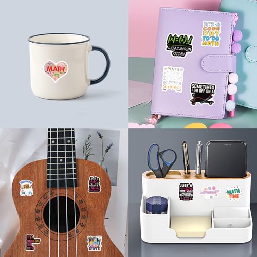 120PCS Math Stickers Funny, Math Gifts for Student Vinyl Waterproof for Water Bottle Laptop Luggage Guitar Gifts for Teens Girls Kids Adult Students - style: Math Stickers