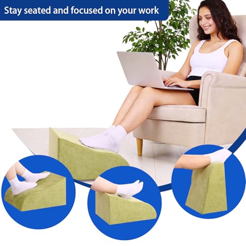 Foot Rest for Under Desk at Work, Ergonomic Under Desk Footrest with Washable Cover for Office, Home & Gaming Leg Elevation Pillow Fruit Green - color: I-fruit Green