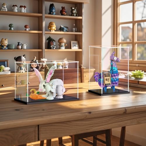 Acrylic Display Boxes for Collectibles Assemble Clear Acrylic Box Dustproof Protection Glass Case for Display Action Lego Figures Doll (10x6x6 inch; 25x15x15 cm) - size: 10 x 6 x 6 inches