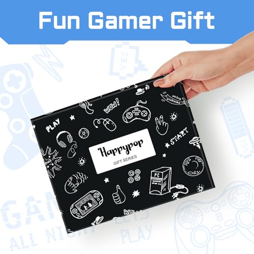 Gamer Gifts for Men - Video Game Socks, Gaming Stocking Stuffers with Card and Keychain
