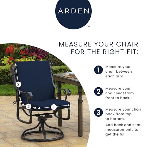 Arden Outdoor Midback Chair Cushion, 18 x 16.5, Rain-Proof, Fade Resistant Cobalt Blue Texture - color: Cobalt Blue Texture