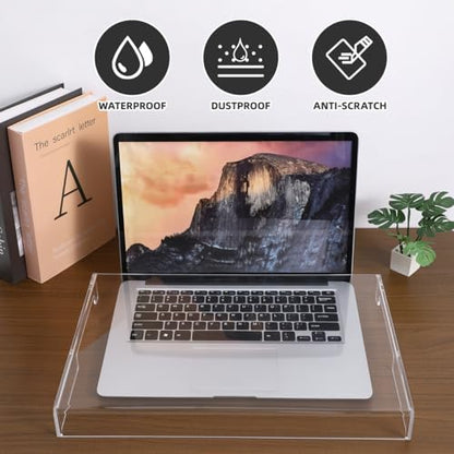 Veemoon 15.6inch Laptop Acrylic Keyboard Cover Anti-Cat Laptop Keyboard Cover Clear Mechanical Keyboard Dust Cover Computer Transparent Waterproof Protector Case for Home School Office