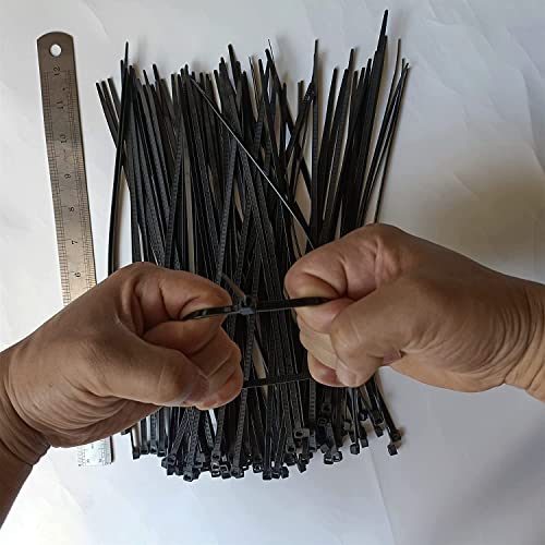 Zip Ties 1000 PCS 12 Inch Cable Zip Ties Heavy Duty, Premium Plastic Wire Ties with 50 LBS Tensile Strength, UV Resistant Cable Ties, Self-Locking Black Nylon Tie Straps (12 inch 1000 pcs, Black) - color: Black, size: 12 inch 1000 pcs