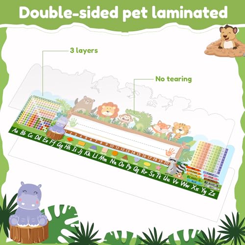Pajean 25 Pcs Classroom Name Plate Animal Desk Nameplate Traditional Manuscript Name Plates Farm Animals Nameplate for Student Teaching Supplies Cubbies Desks Locker Labels School Decor
