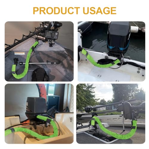 48" Trolling Motor Cable Sleeve - Neoprene Wire Cover for Boat | Neoprene Marine-Grade Protection, Full 48" Length, 2" Diameter Opening, Zipper Closure for Quick Access(Green) - color: Green