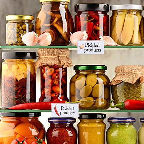 Glass Shelf Label Holders 40 pcs with Inserts fits Fits 3/8" Glass Shelving (Pack of 2) - size: 10mm ( 40 pcs) (Pack of 2)