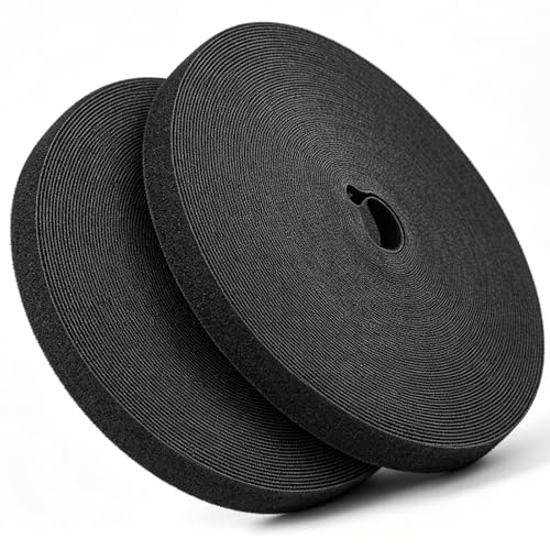 1/2In x 197Ft Reusable Cable Ties Hook and Loop Roll | Tie Down Straps, Nylon Double-Sided Strips, | Adjustable Multi-Purpose Wrap Fasteners forOffice, Home, Data Center - size: 1/2Inx197Ft