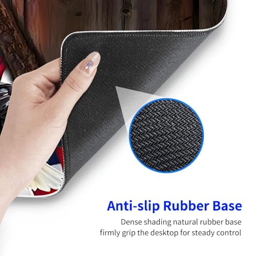 Large Gaming Mouse pad,Eagle，Flag Anti Slip Rubber Base Mouse pad, Suitable for Computer, Laptop, Office Desk Accessories - color: Eagle，Flag