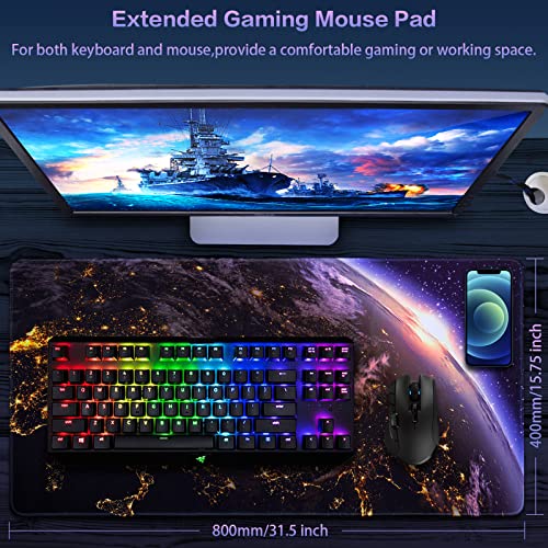 Canjoy Gaming Mouse Pad, Large Extended Mouse Pad Big Computer Mousepad for Home Office Gaming Work 31.5x15.7inch - color: Light City