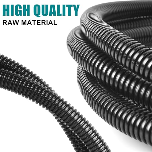 1/4 Inch Wire Loom Split Tubing - 50 ft Cord Protector Electric Wires Covers, Automotive Wire Flexible Conduit, Plastic Wire Cover - size: 1/4"-50ft