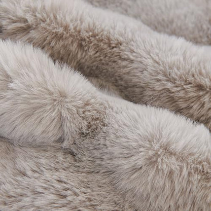 vctops 3 Pieces Faux Rabbit Fur Sofa Armrest Cover for Recliner Chair Non Slip Fluffy Furry Headrest Cover Soft Fuzzy Couch Cover for Dogs Washable Furniture Protector (Light Grey,1 Seat) - color: Light Grey