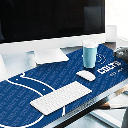 YouTheFan NFL Officially-Licensed Logo Series Desk Pad SMU - Water and Stain Resistant, Heavy-Duty Non-Slip Rubber Backing - fits Under Mouse, Computer and Keyboard - size: One Size, style: Indianapolis Colts