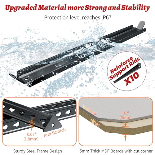 48"W Garage Shelving, 3050LBS Storage Shelves Heavy Duty, 5 Tier Metal Shelving Unit Adjustable Garage Shelves Heavy Duty Shelving for Warehouse,Commercial, Kitchen, 48" W × 18" D × 72" H, Black - size: 48"W x 72" H x 18" D