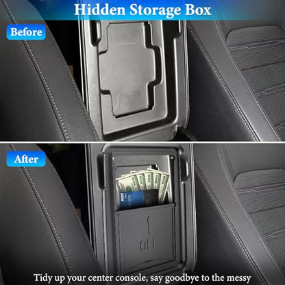 YPHUIKI 4PCS Center Console Organizer Compatible with Honda CRV 2023 2024 2025 2026 Accessories CR-V Hybrid Armrest Organizer Tray Hidden Storage Box Cup Holder - size: 2023-2026 CR-V (4pcs)