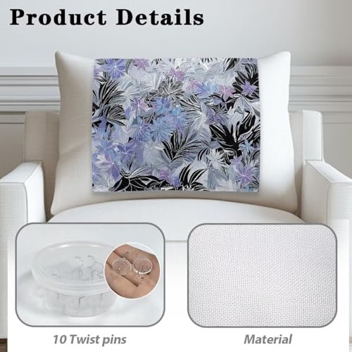 Blue Flower Leaf Print Recliner Headrest Protectors, Anti-Wear Sofa Headrest Protective Cover for Furniture Slipcovers Headrest Cover for Sofa Furniture Chair Theater Seat - color: Blue Flower Leaf