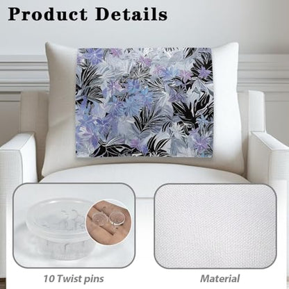 Blue Flower Leaf Print Recliner Headrest Protectors, Anti-Wear Sofa Headrest Protective Cover for Furniture Slipcovers Headrest Cover for Sofa Furniture Chair Theater Seat - color: Blue Flower Leaf
