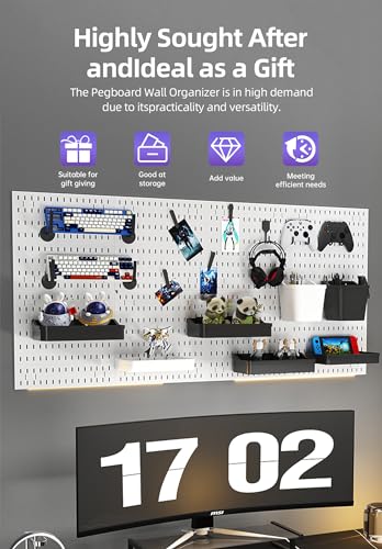 Revamp Your Space With A Versatile Pegboard Kit - Effortlessly Organize Home, Office, And Gaming Setup With Customizable Hanging Solutions (Black) - color: Black