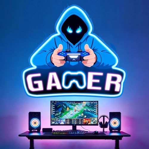 Gamer Wall Decals for Boys Room: Gaming Theme Boys Bedroom Decor with Peel and Stick Removable Vinyl Wall Stickers for Boy Ages 1-12 Year