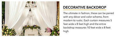 AK TRADING CO. 10 feet x 8 feet IFR Polyester Backdrop Drapes Curtains Panels with Rod Pockets - Wedding Ceremony Party Home Window Decorations - Eggplant Purple - color: Eggplant Purple