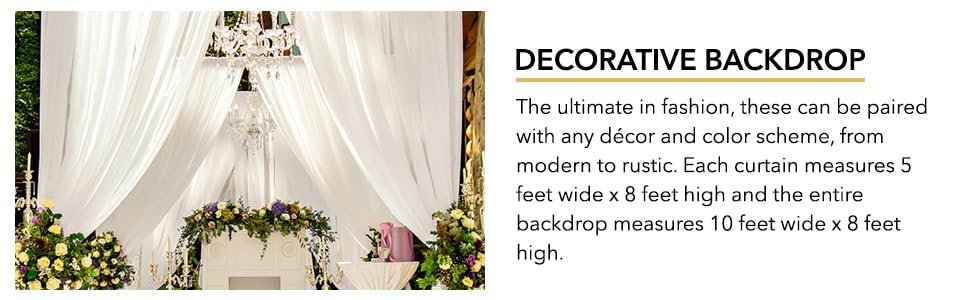 AK TRADING CO. 10 feet x 8 feet IFR Polyester Backdrop Drapes Curtains Panels with Rod Pockets - Wedding Ceremony Party Home Window Decorations - Dark Teal - color: Dark Teal