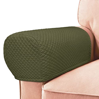 Roytub Couch Arm Covers, Sofa Arm Covers, Stretch Armrest Cover for Sofas, Armchair, Loveseat, Recliner, Sofa armrest Cover, Arm Chair Covers Set of 2(Medium, Sage Green) - color: Sage Green, size: M - 17.5"(D) × 6.3(W) × 8.2(H)
