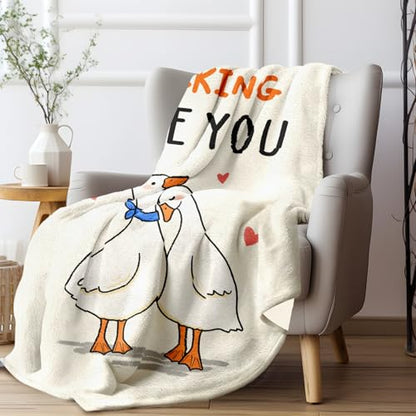 I Love You Gift for Her Him, Gifts for Girlfriend Boyfriend, Soft Flannel Love Blanket, Anniversary Birthday Gifts for Women Men - 50 x 60 inches - color: Couple