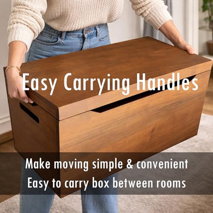 Entryway Storage Chest for Shoe, Boots & Bags, Fully Assembled, Walnut - color: Entryway Bench Storage - Walnut