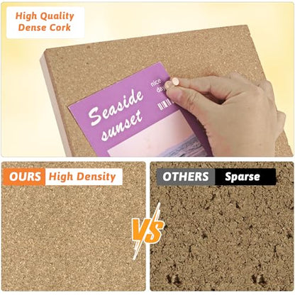 Trycooling Bulletin Board/Cork Board on the Desktop-Small Mini Hanging Tack Message Memo Picture Board for Home Office School