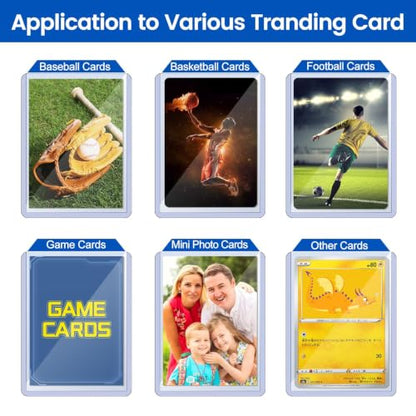 2000 Card Sleeves Hard Plastic, Sooez Premium 35PT 3"X4" Baseball Card Protectors Hard Plastic Card Holder, Trading Sports Football Game Cards(1000 Hard Sleeve + 1000 Penny Sleeve) - size: 1000 Hard Sleeves + 1000 Penny Sleeves