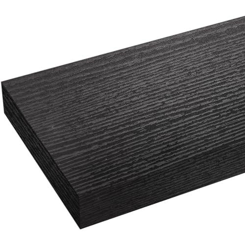 Floating Shelves Set of 2,11.8'' Wood Wall Shelves with Invisible Bracket for Living Room,Bedroom,Kitchen,Bathroom,Black - color: Black, size: 11.8''
