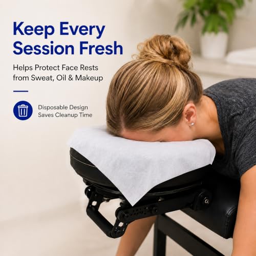 300 Count Disposable face Cradle Covers for massage table, Medical-Grade, Ultra Soft, Non-Sticking, Breathable Massage Headrest Covers, 12 * 16 inches SPA Face Rest Cover - size: 300 Count