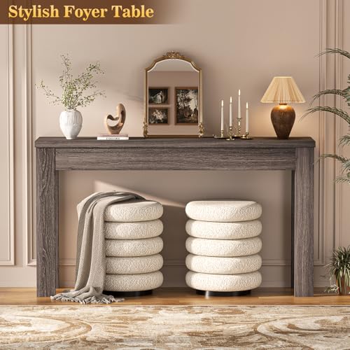 Armocity Console Table, 47" Farmhouse Wood Entryway Table, Sofa Tables Narrow Long Behind Couch, Entry Table for Entrance, Hallway, Living Room, Gray Walnut - color: Gray Walnut, size: 47"