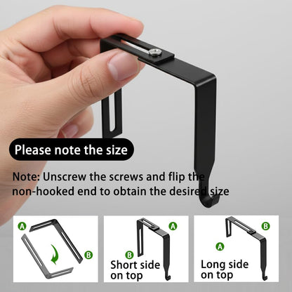 Cubicle Hooks, Office Cubicle Hooks for Hanging 7 Pack Black | Small Adjustable No Drill Cubicle Wall Hooks & Cubicle Hangers for 1.4" to 3.5" Thick Panels