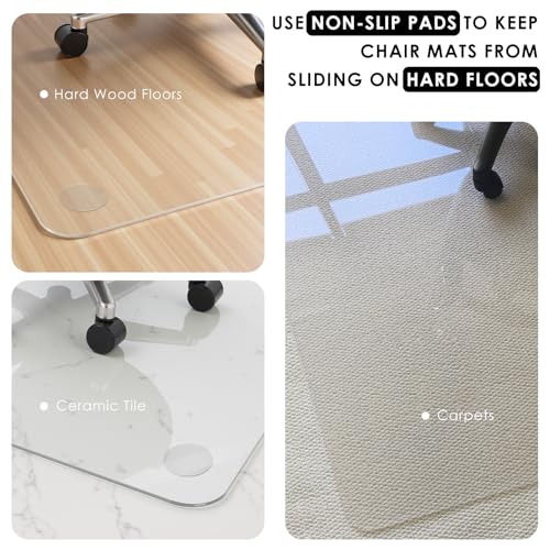 Kuyal 2 Pack 1/5" Thick Office Chair Mat, 36" x48" Heavy Duty Hard Computer Chair Mat, Under Desk Protector Carpeted Floors Mats, Easy Chair Movement, Can be Used on Carpet or Hard Floor, Ship Flat - size: 36" x 48" x 1/5" Rectangle