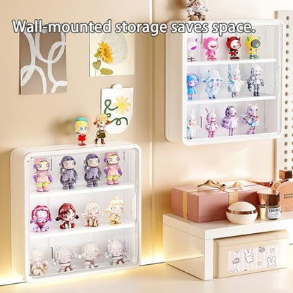Blind Box Wall-Mounted Display Cabinet (White Small Size) - size: white small size