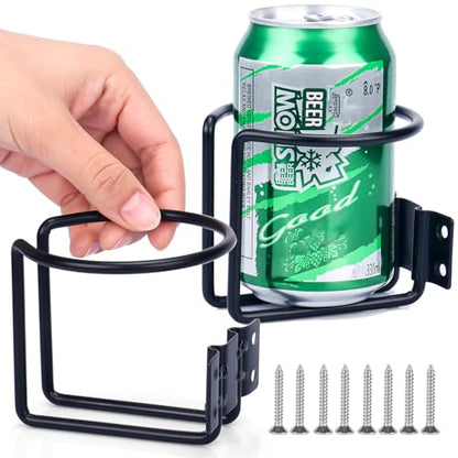 2 pcs Stainless Steel Boat Cup Holder, Universal Drink Holders, Suitable for Boat, Truck, RV, Tractor, Outdoor Wooden Swing (Black) - color: Black-2