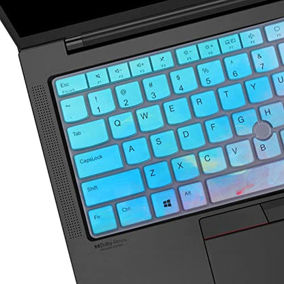 Keyboard Cover for 14" Lenovo Thinkpad E14 Gen 5, Thinkpad T14 T14s L14 P14s Gen 4/3, ThinkPad X1 Yoga Gen 8/7, Thinkpad x1 Carbon Gen 11/10 (Not Fit T14 L14 P14s Gen 2 1)-Colorful - color: Colorful