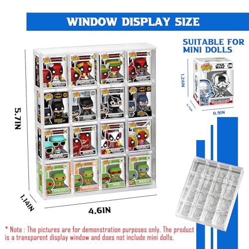 Acrylic Display Case for Funko Bitty Pop, 4-Tiered Clear Wall Mounted or Desktop Dustproof Mini Collectible Toys Figures Display Shelf Case - color: 1pcs