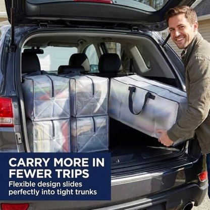 BOX USA 4-Pack Moving Bags with Strong Handles & Zippers - Heavy Duty Extra Large Packing Bags for Storage, Moving Boxes, Dorm & College Supplies, Clear - style: Clear 4-Pack